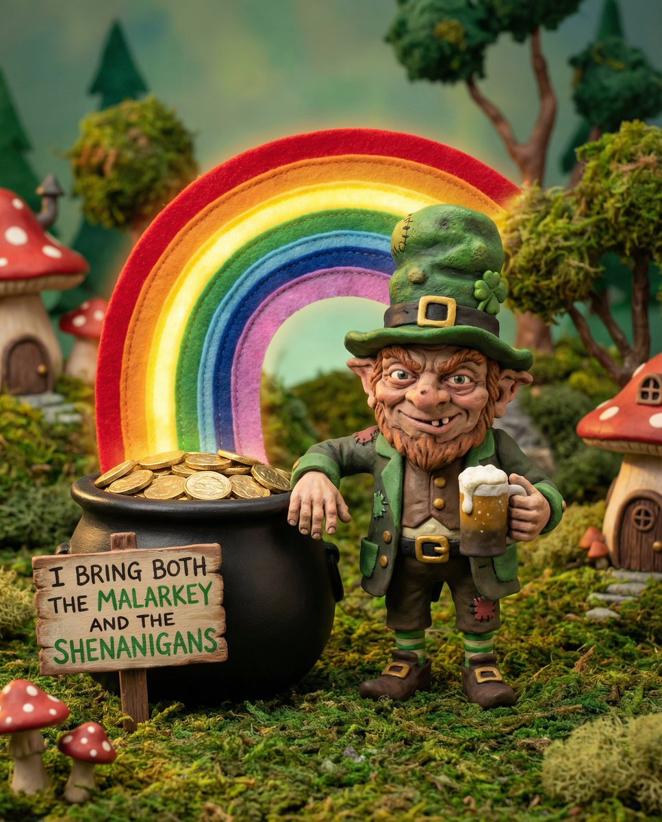 Social Media Post - Leprechaun Illustration with Custom Style — output 1