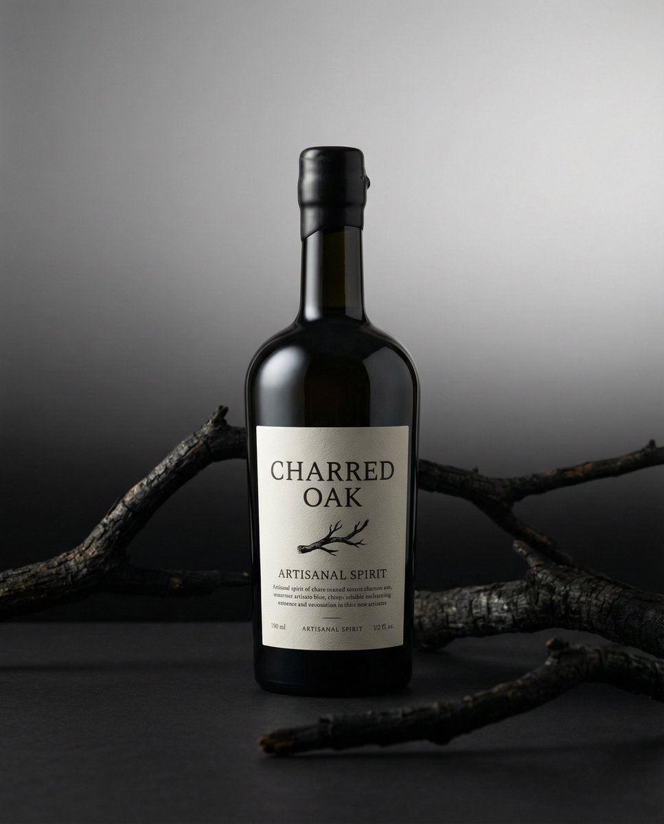 E-commerce Main Image - Product hero shot with charred black branches framing — output 1