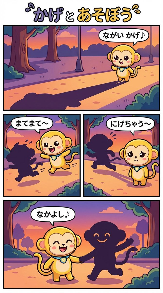 Comic / Storyboard - Daily Nano: Playing with Shadows 4-Panel Comic — output 1