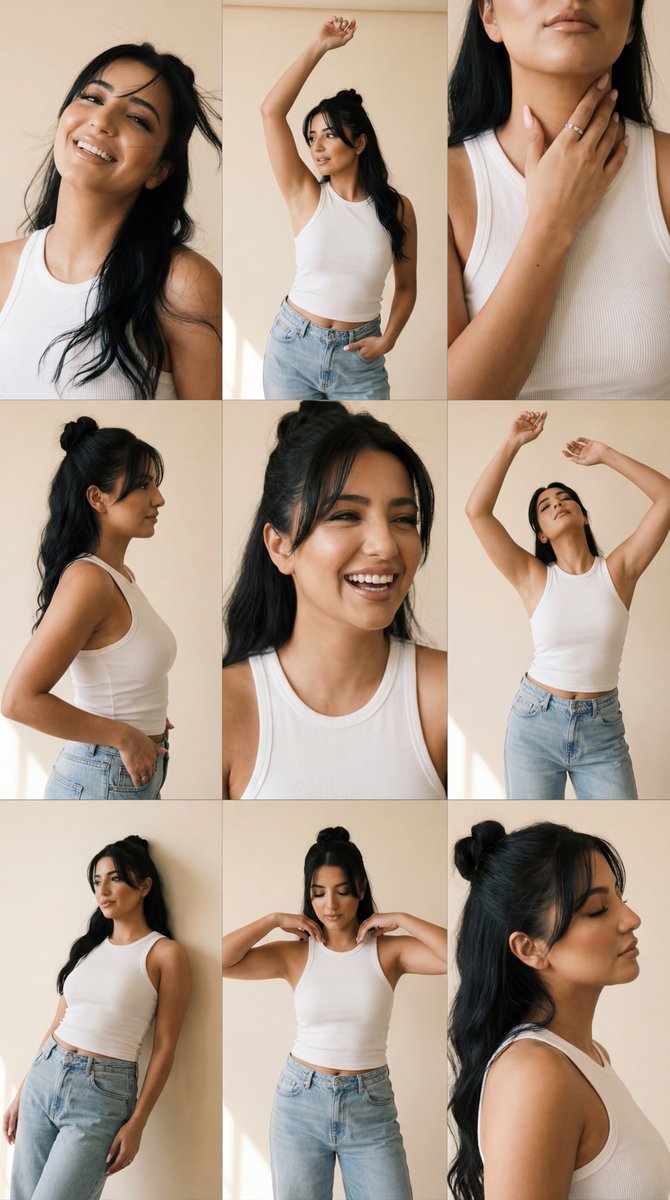 Fujifilm Editorial Portrait Grid with Strict Identity Lock — output 1