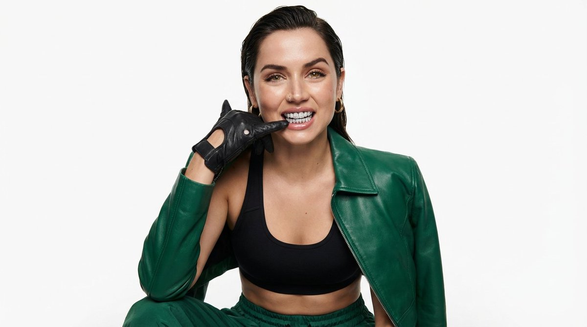 High-Fashion Urban Editorial Portrait with Grillz — output 1