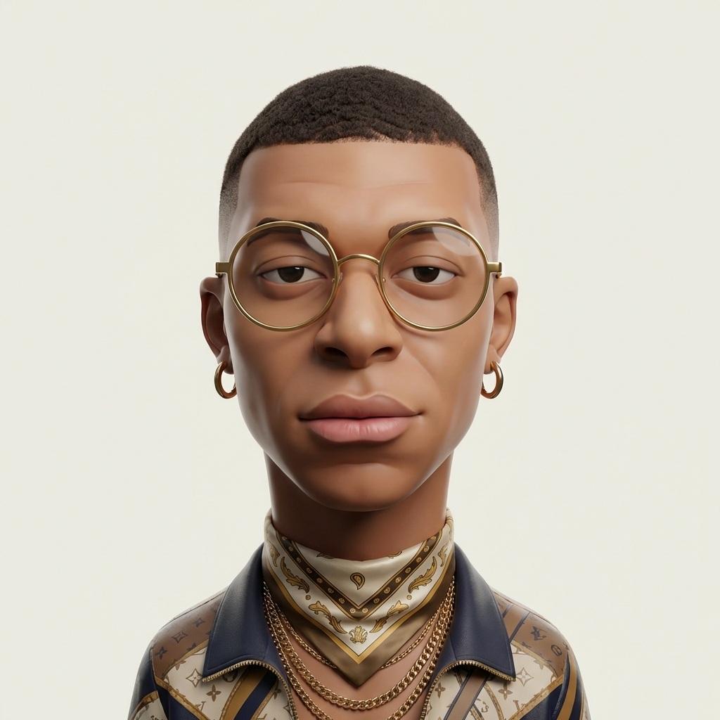 Game Asset - Stylized 3D Caricature Portrait Prompt — output 1