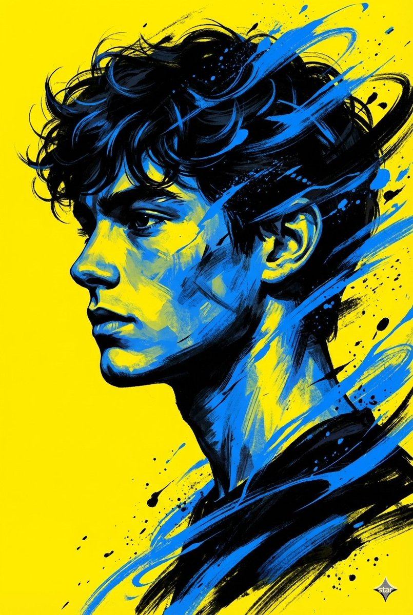 Poster / Flyer - Digital Painterly Portrait with Street Art Feel — output 1