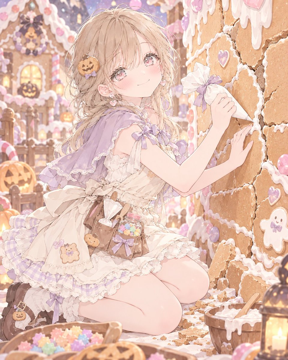 Social Media Post - Halloween Pastry Repair Girl Prompt — output 1