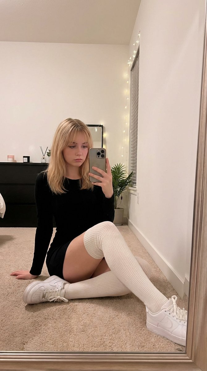 Social Media Post - Candid Mirror Selfie in Soft Aesthetic Bedroom — output 1