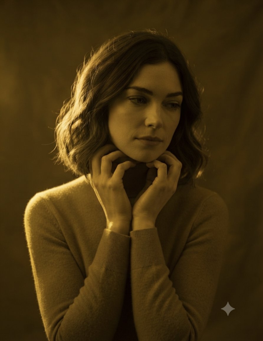 Profile / Avatar - Monochromatic Golden Sepia Portrait — output 1