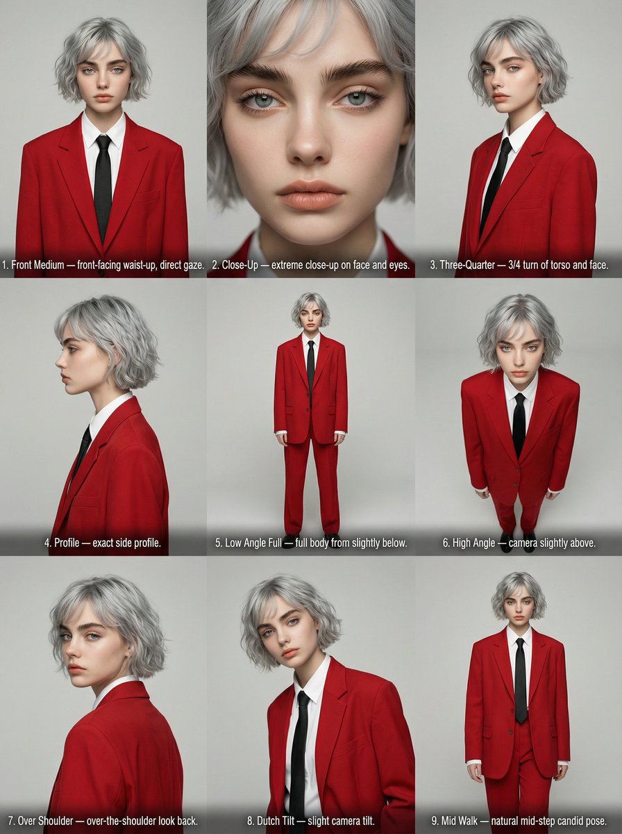 Profile / Avatar - Editorial Angle Reference Sheet Grid — output 1