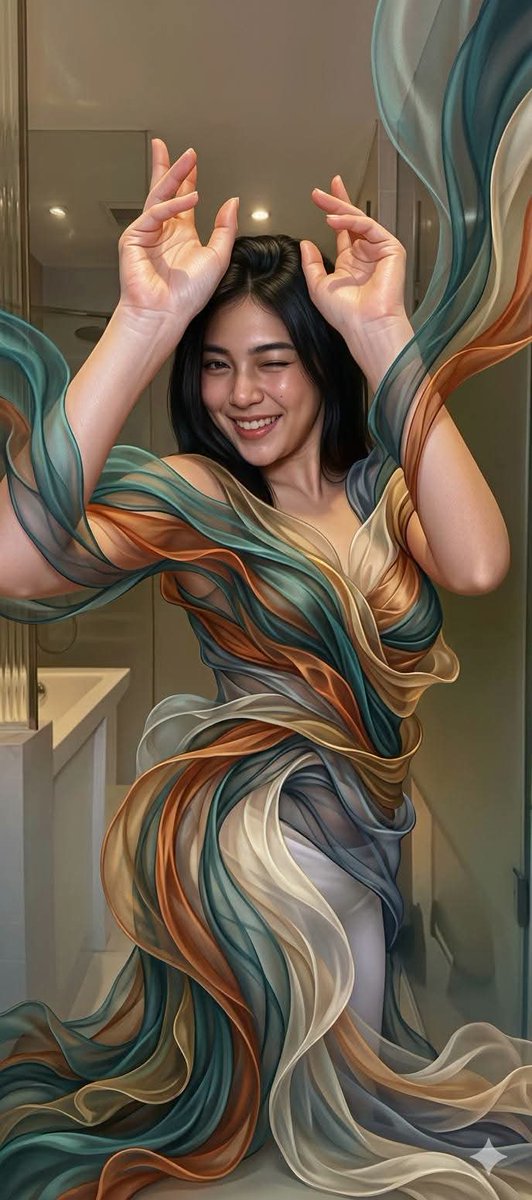 Neo-Organic Textile Portrait Illustration — output 1