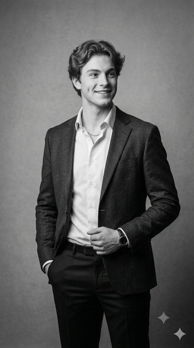 Profile / Avatar - Classic Black and White Male Studio Portraits — output 1