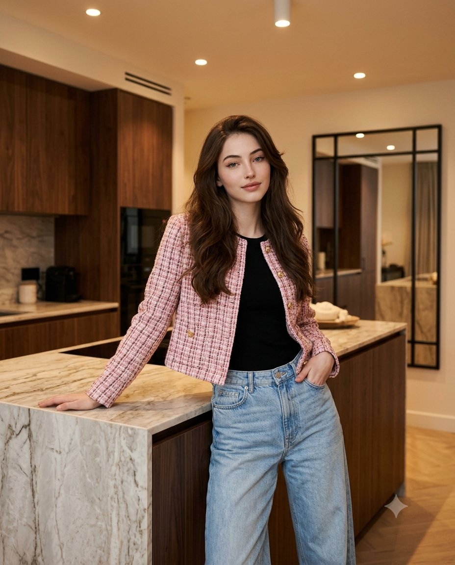 Product Marketing - Kitchen Island Fashion Portrait Prompt — output 1
