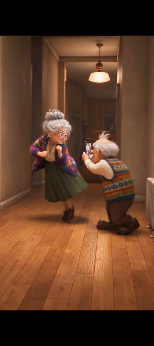 Profile / Avatar - Elderly Couple Dancing Pixar Style — output 1