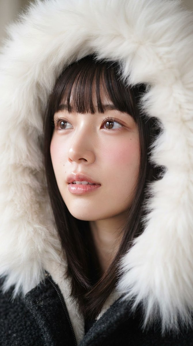 Profile / Avatar - Faux Fur Hood Beauty Portrait — output 1