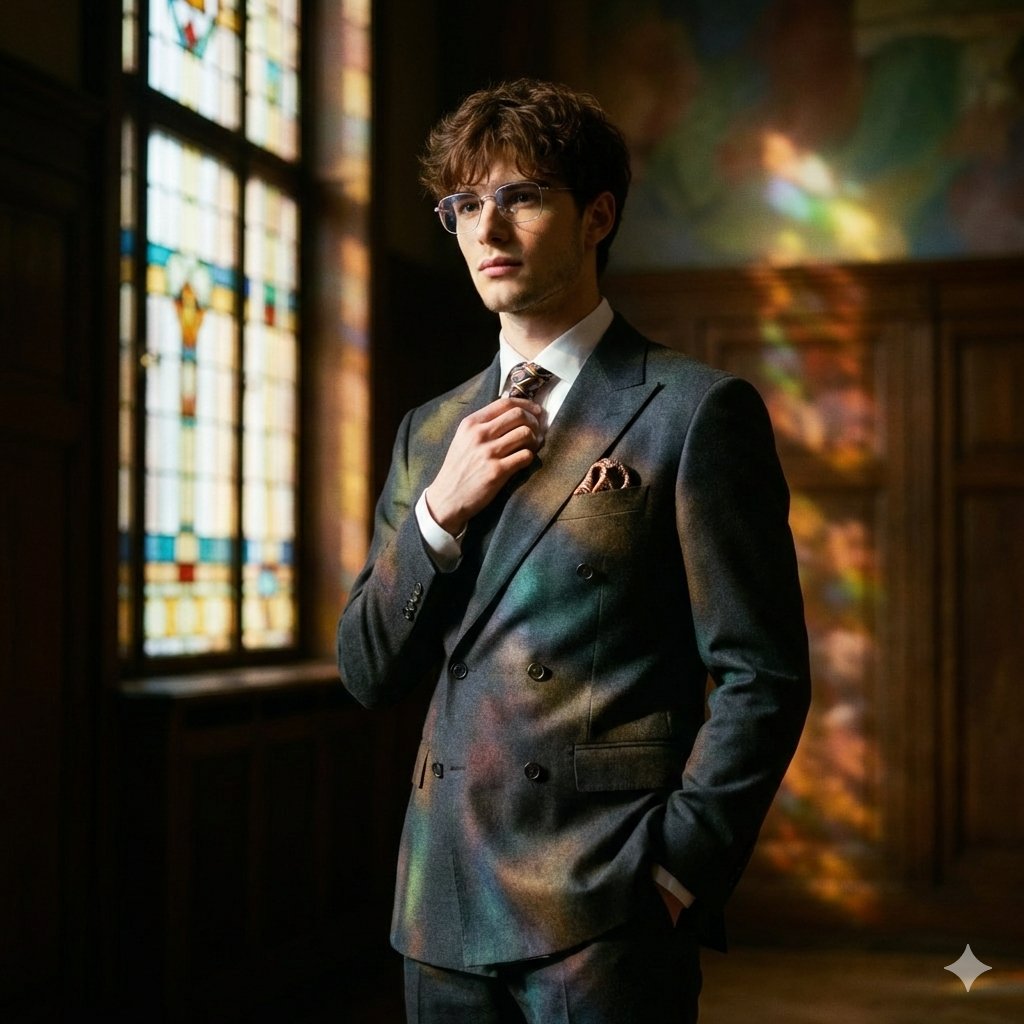 Retro Art Deco Suit Editorial — output 1