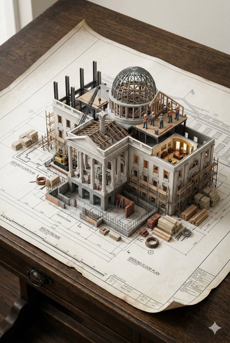 Poster / Flyer - 3D Miniature Architectural Blueprint Prompt — output 1