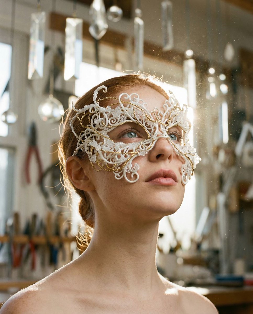 Social Media Post - Frozen Divinity Surreal Editorial Portrait Prompt — output 1