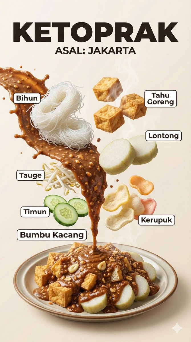 Infographic / Edu Visual - Hyper-Realistic Indonesian Food Infographic Poster — output 1
