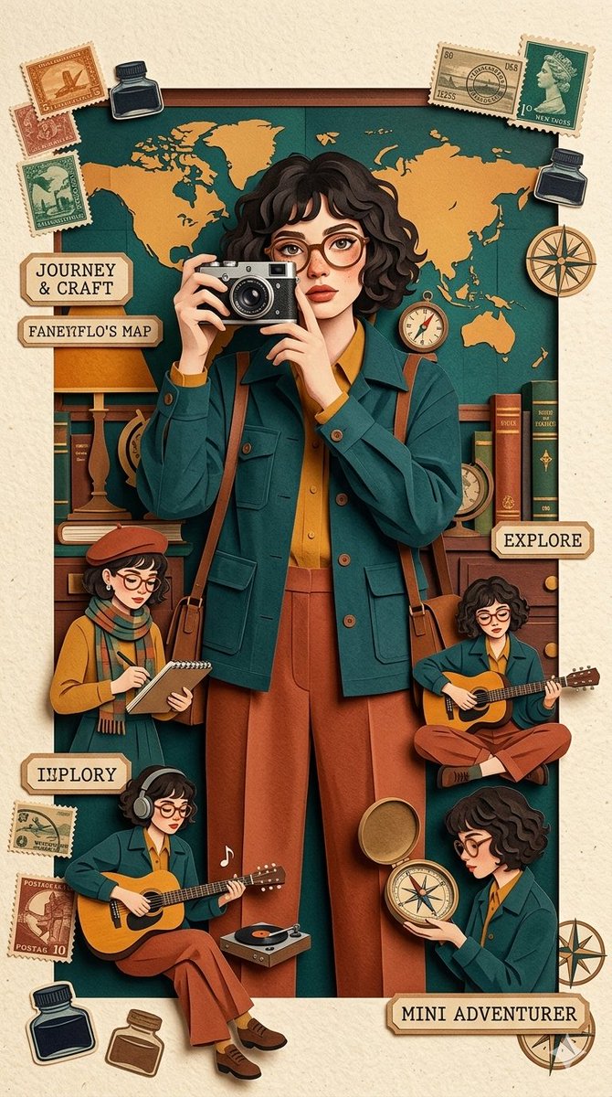 Travel Papercraft Illustration — output 1