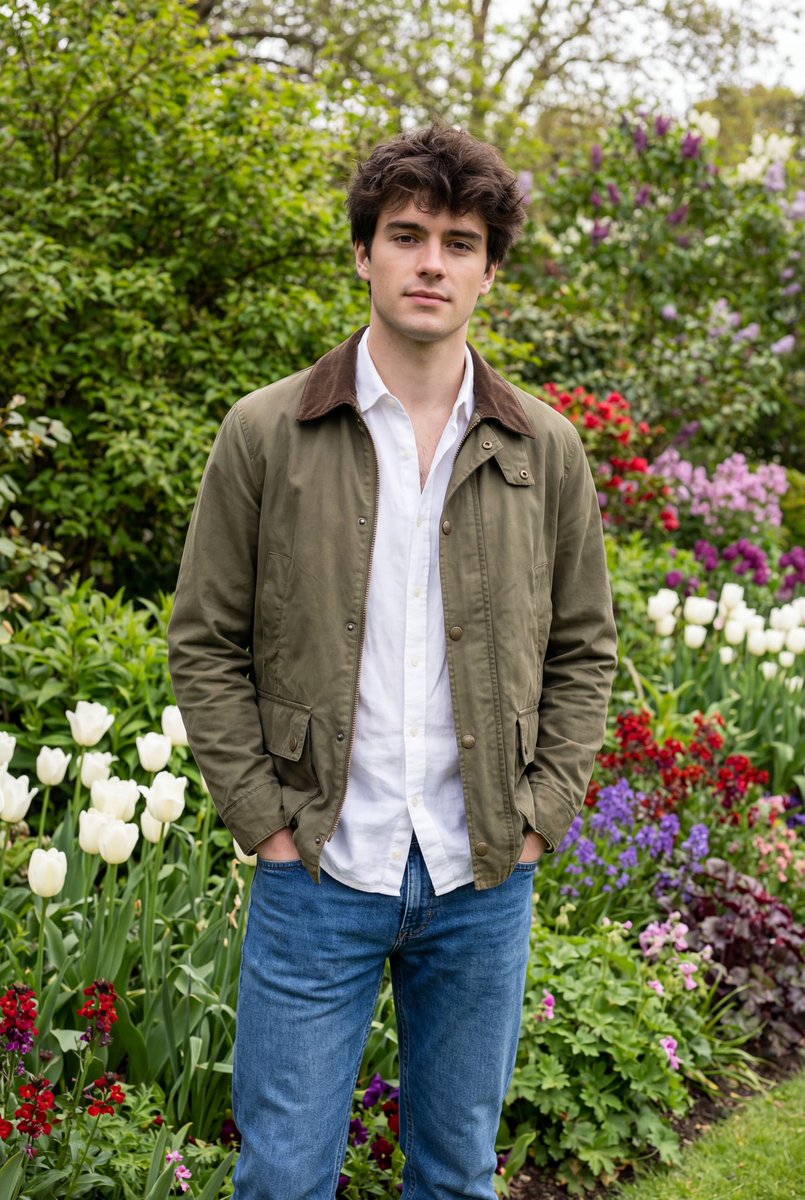 Natural Editorial Portrait of a Man in a Garden — output 1