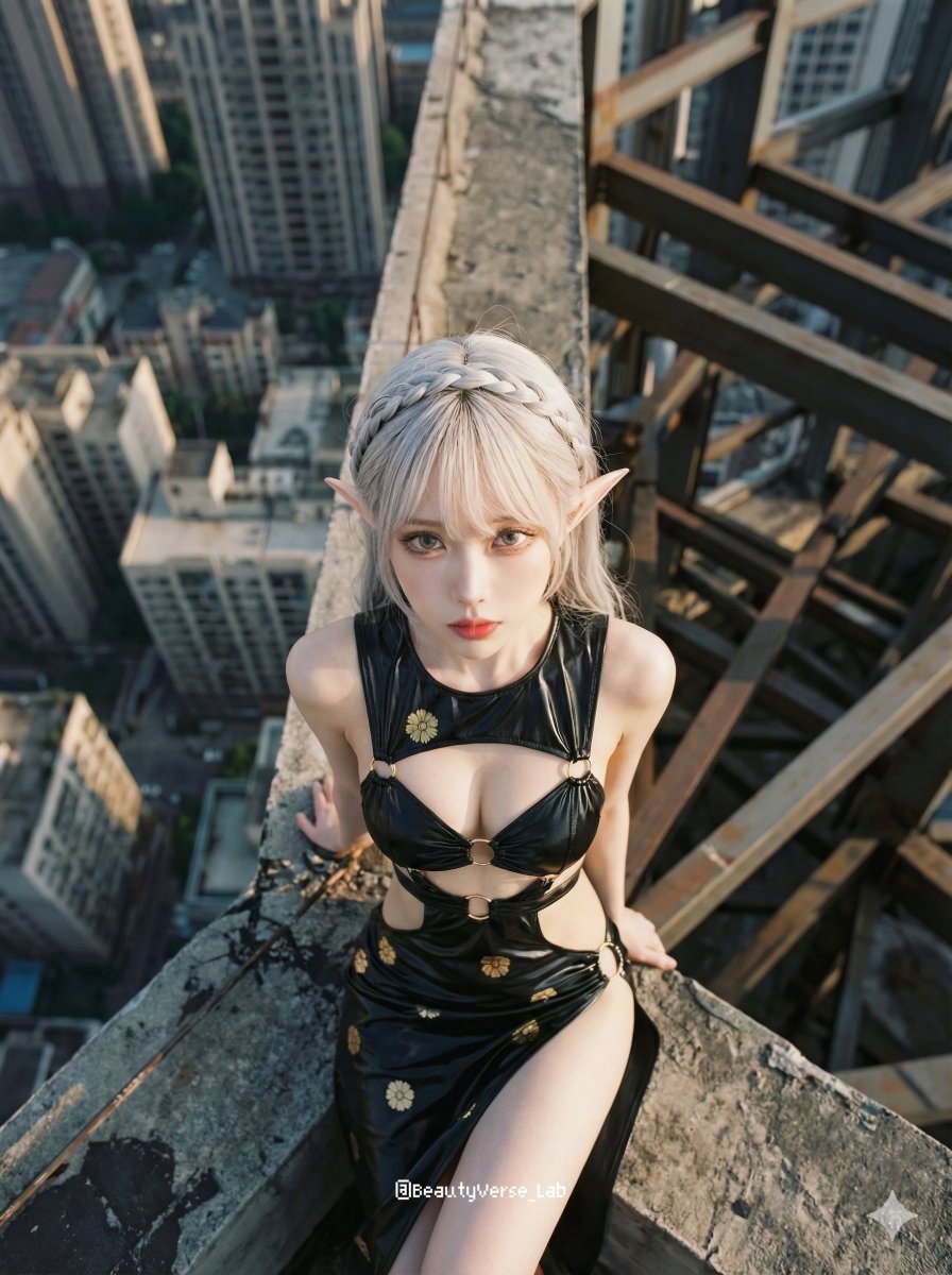 Cinematic Extreme Top-Down Skyscraper Portrait — output 1