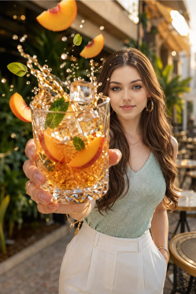 Product Marketing - Luxury Beverage Portrait with Frozen Splash — output 1