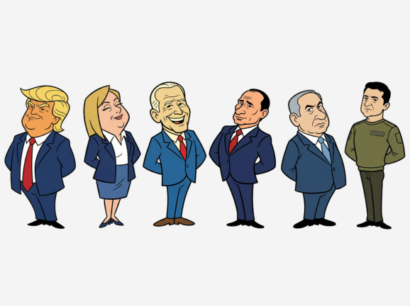 Hanna-Barbera Style Political Figures Cartoon Portrait — output 1