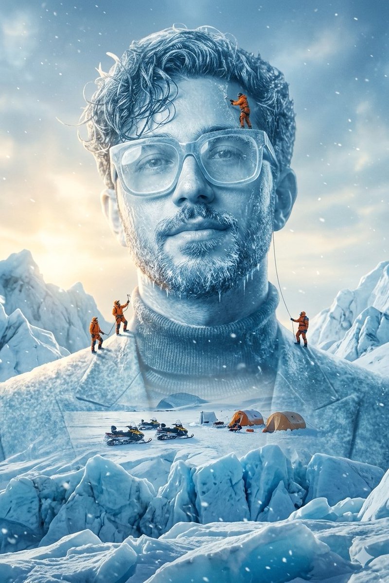 Arctic Glacier Ice Sculpture Prompt — output 1
