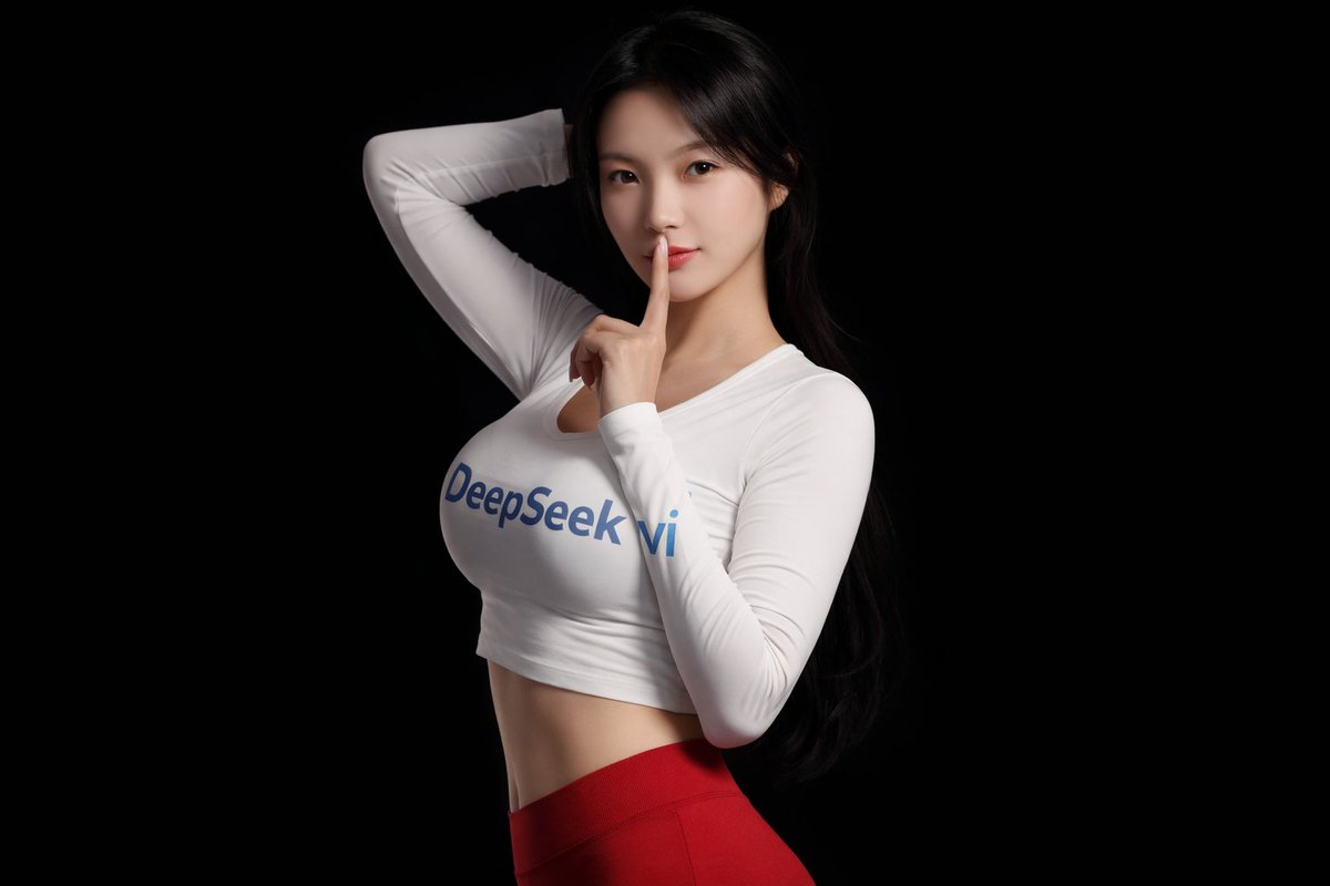 Photorealistic Asian Female Model in DeepSeek Outfit Prompt — output 1