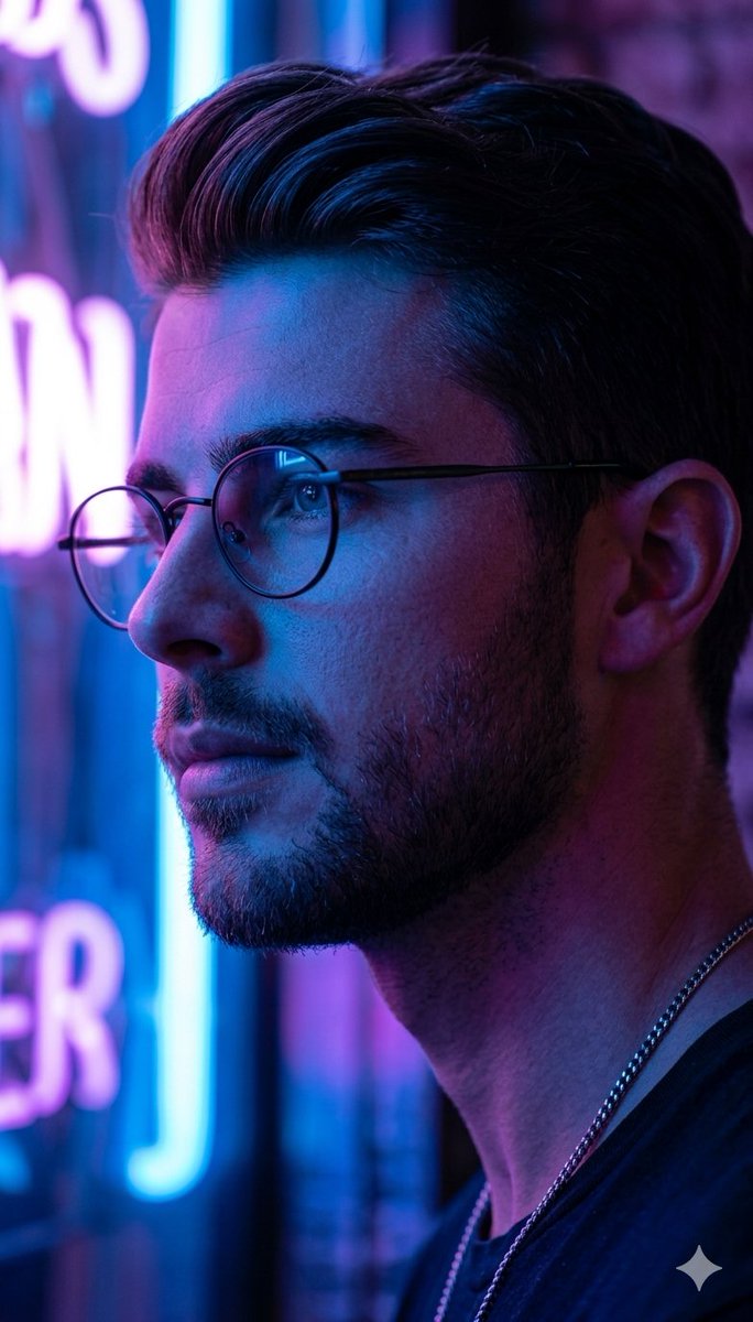 Profile / Avatar - Cyberpunk Portrait with Neon Lighting — output 1