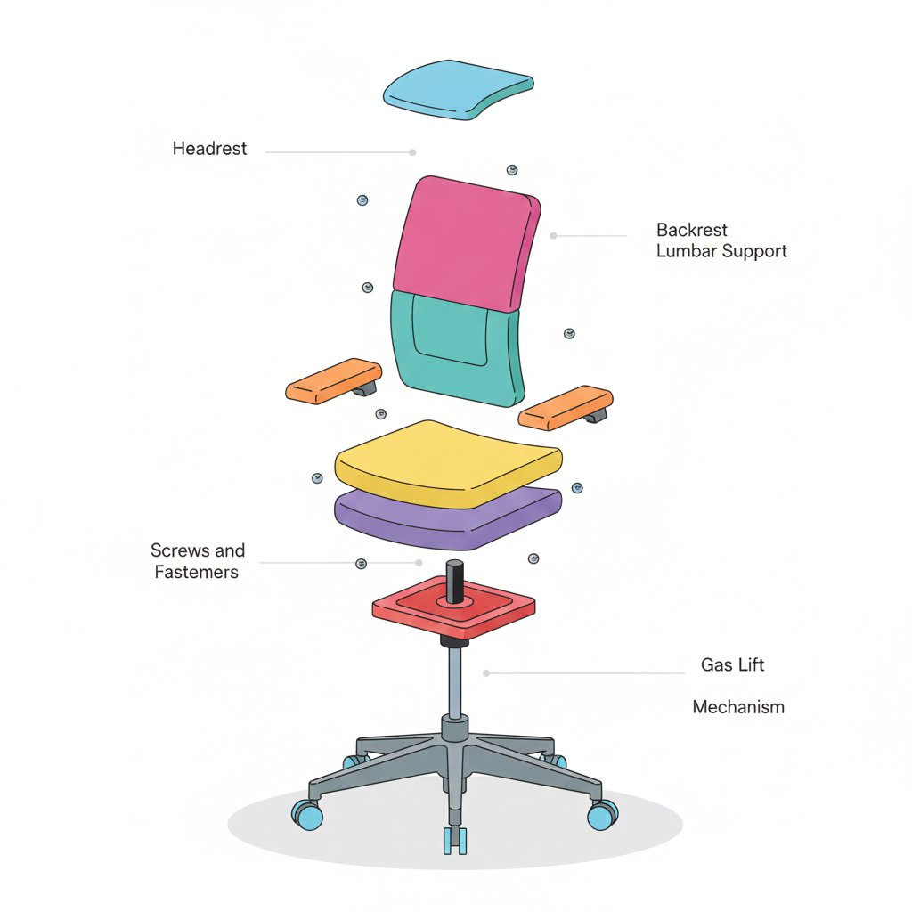 Infographic / Edu Visual - Minimalist Exploded View Industrial Design Diagram — output 1