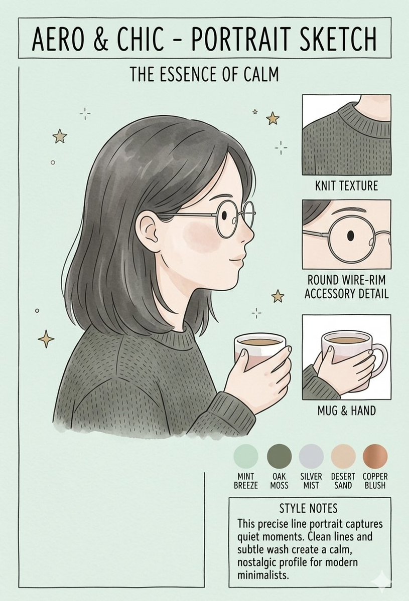 Comic / Storyboard - Aero & Chic Minimalist Character Sketch — output 1