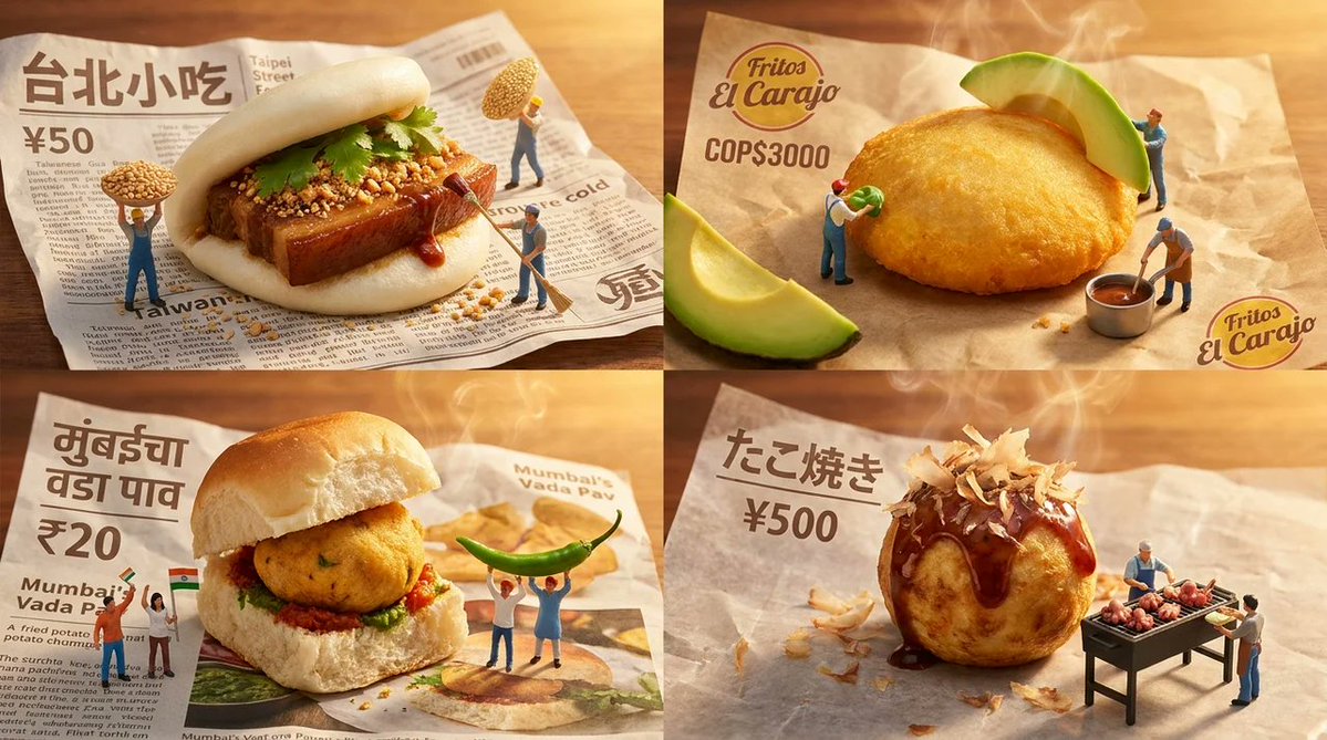 Product Marketing - Miniature Street Food Diorama — output 1