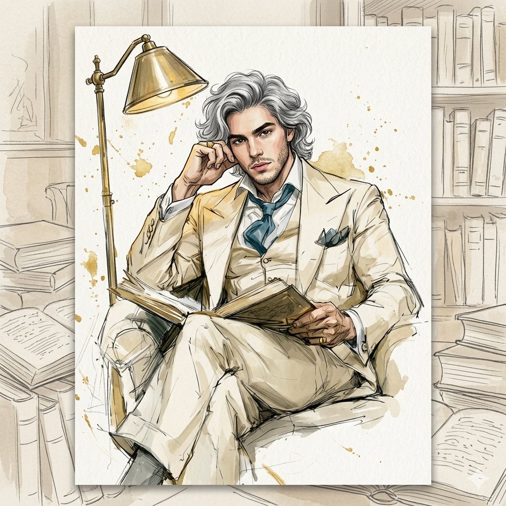Comic / Storyboard - Ink and Watercolor Library Illustration — output 1
