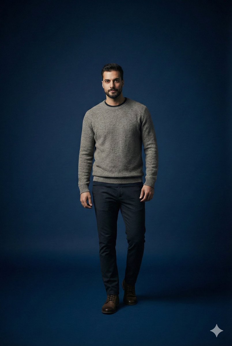 Studio portrait parameter-style prompt for a male subject — output 1