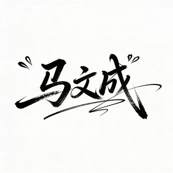 Ma Wencheng Artistic Signature Design — output 1