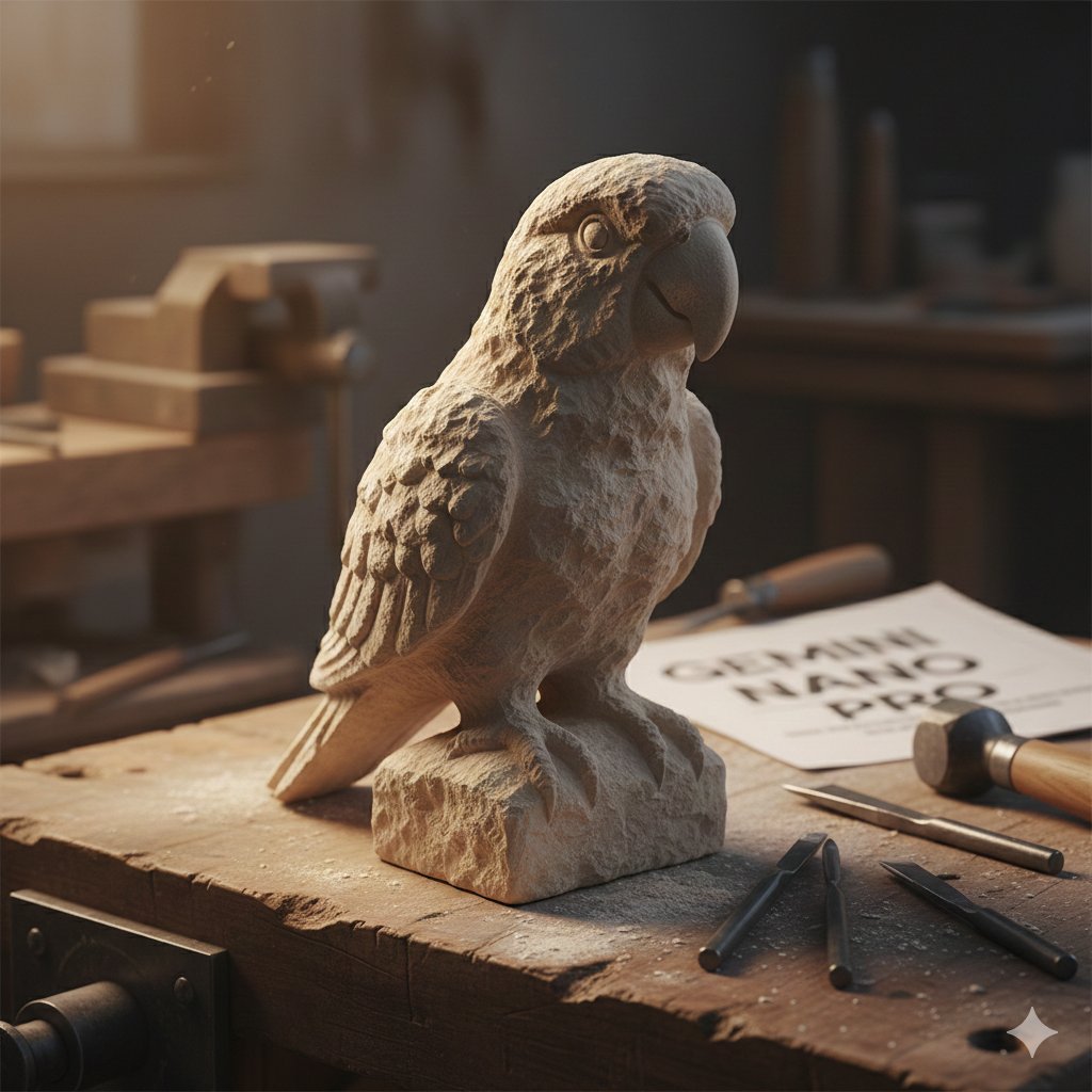 Game Asset - Stone-Carved Statue Portrait Prompt — output 1