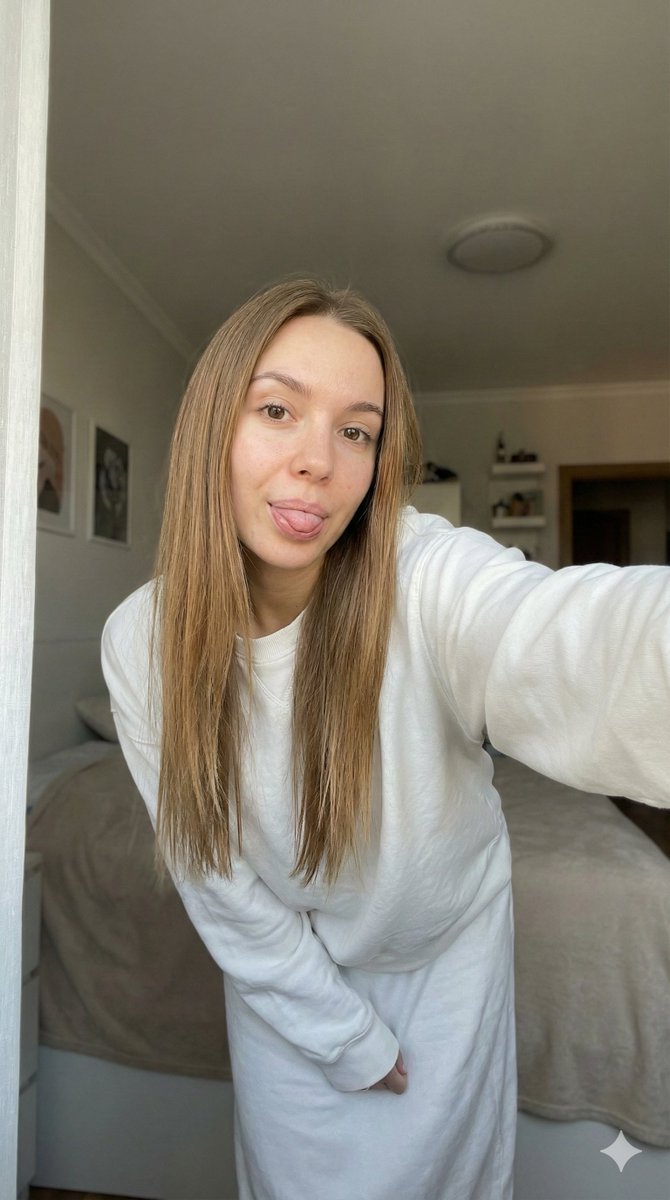 Profile / Avatar - Candid Smartphone Selfie with Playful Expression — output 1