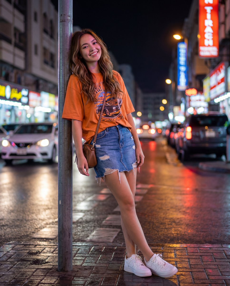 YouTube Thumbnail - Urban Night Portrait with 100% Facial Accuracy — output 1