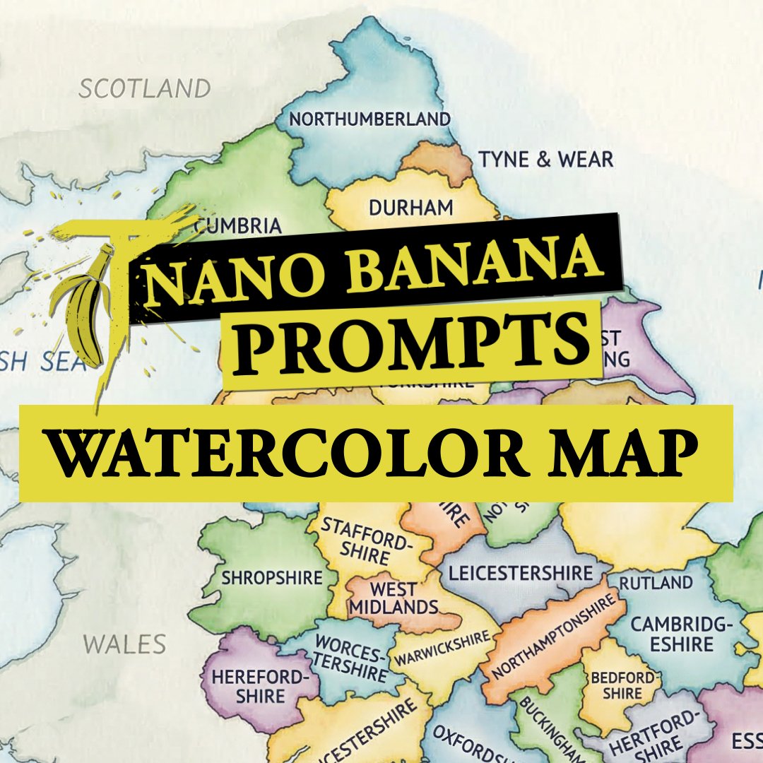 Infographic / Edu Visual - Watercolor Map Generation Prompt — output 1