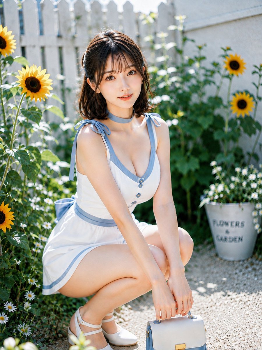 Social Media Post - Sunflower Garden Blue Ribbon Girl — output 1