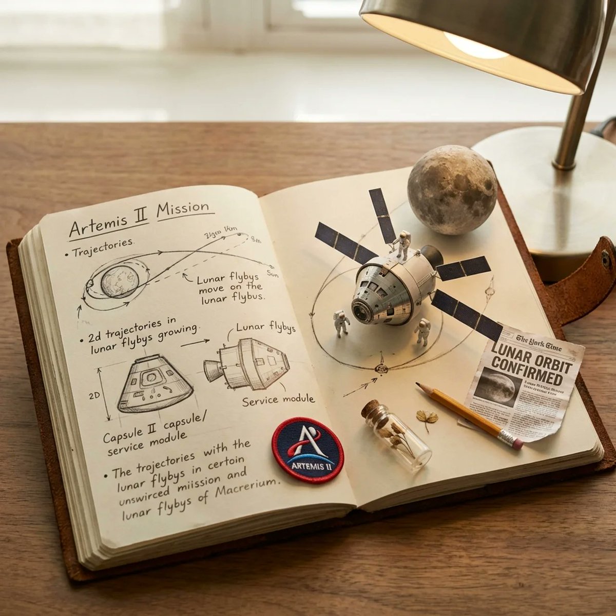 Infographic / Edu Visual - Artemis II Mission Journal Diorama — output 1