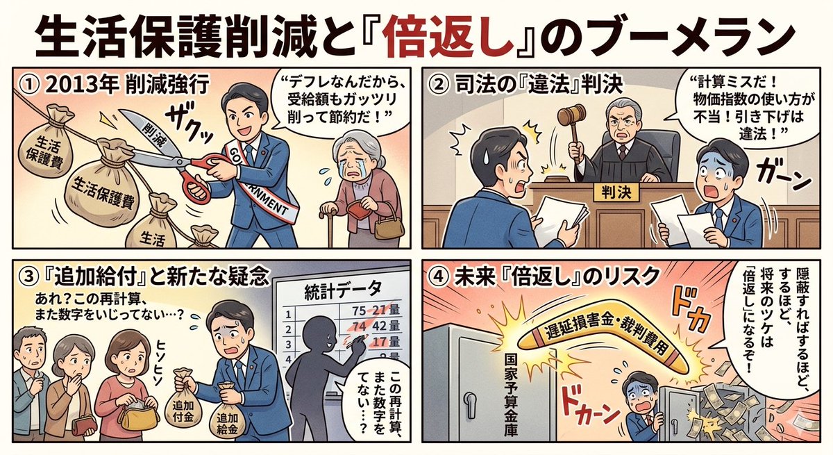 Comic / Storyboard - Four-Panel Manga: Boomerang of Double Repayment — output 1