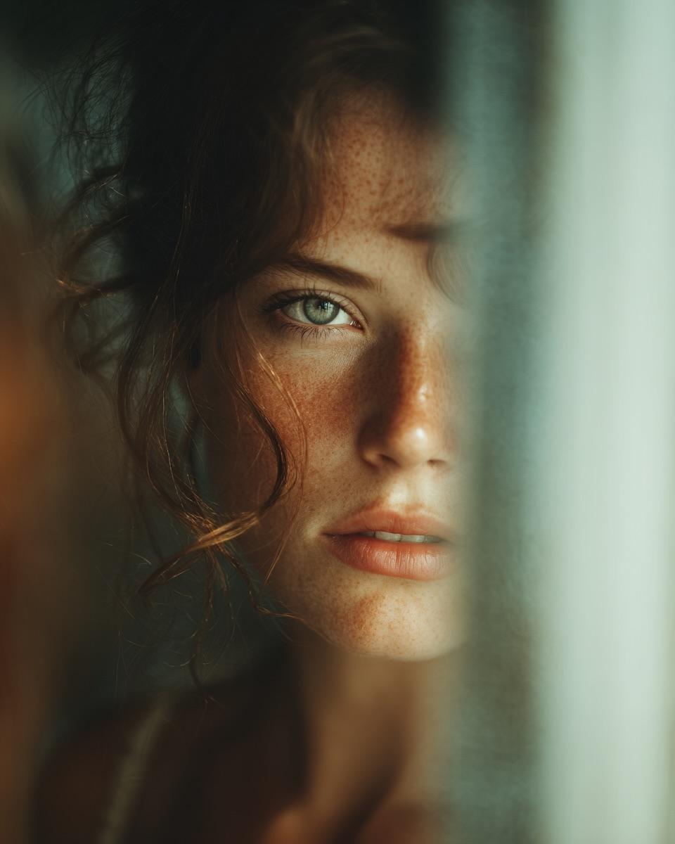 Woman's Reflection Only in Mirror — output 1