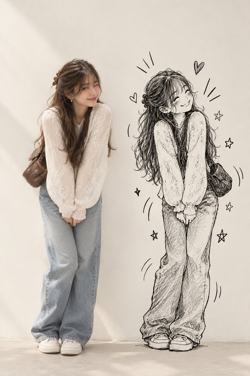 Profile / Avatar - Real Person Doodle Shadow Prompt — output 1