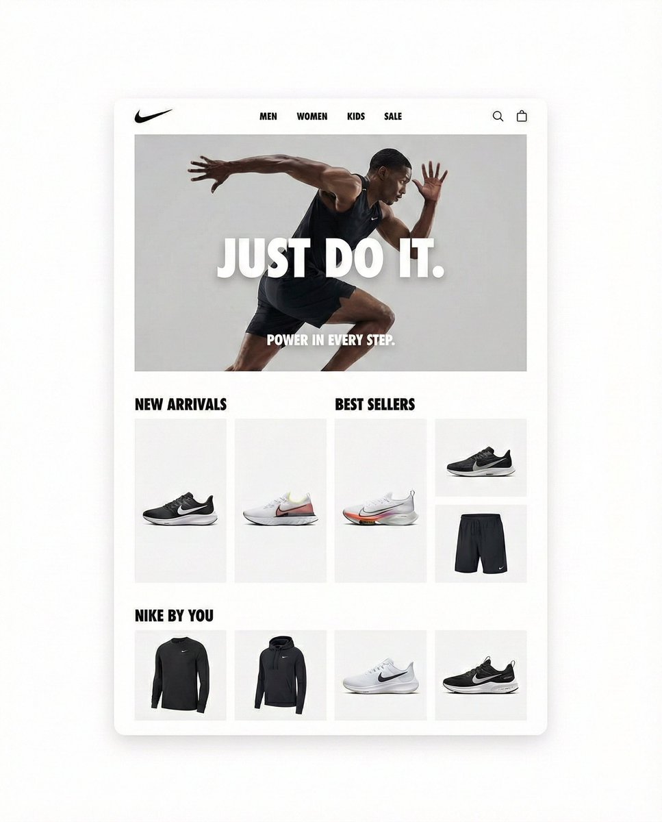 Apple Style Website Design for Nike — output 1