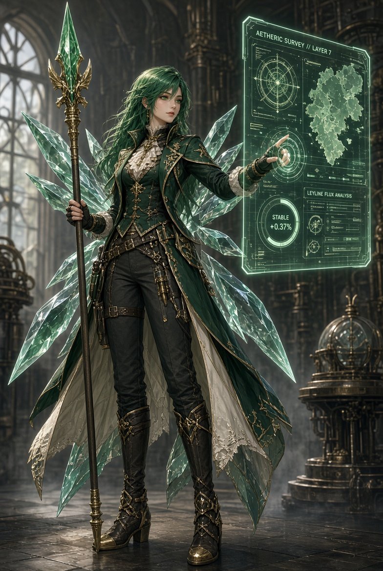 Game Asset - Emerald Aetheric Surveyor — output 1