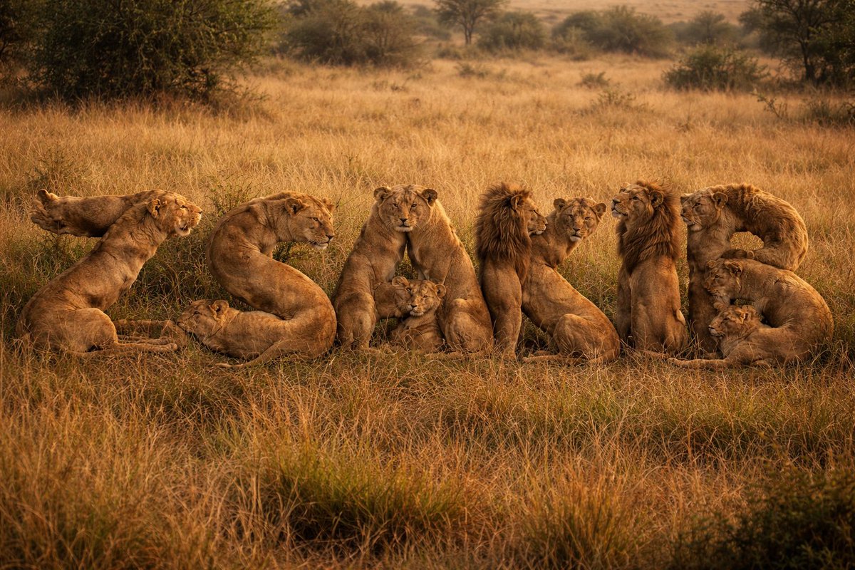 Hidden Word Image Prompt: 'zsakib' in a Pride of Lions — output 1