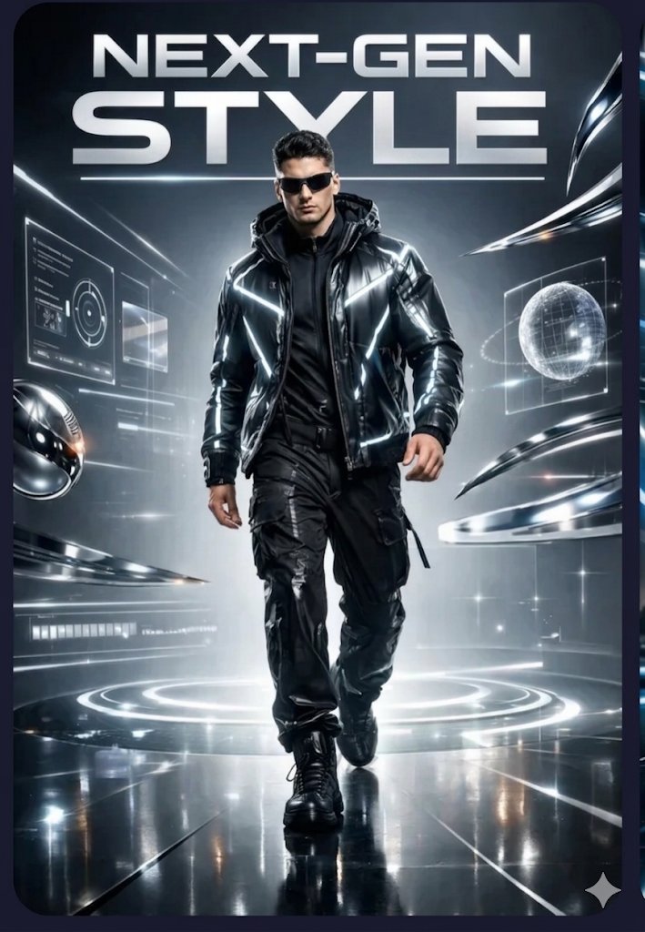 Futuristic Techwear Poster — output 1
