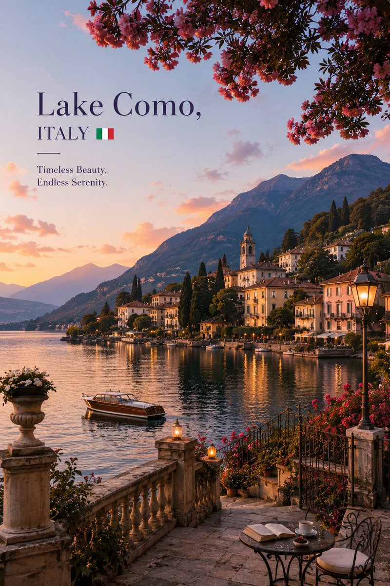 Product Marketing - Luxury Travel Editorial Lakeside Escape — output 1