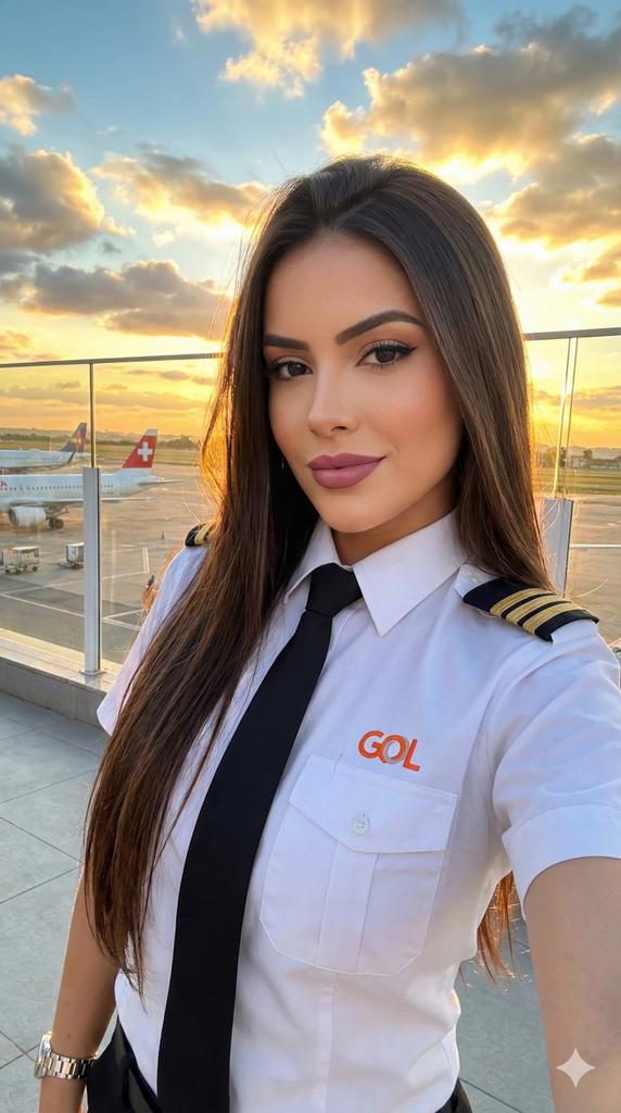 YouTube Thumbnail - Photorealistic Female Pilot Selfie Prompt — output 1