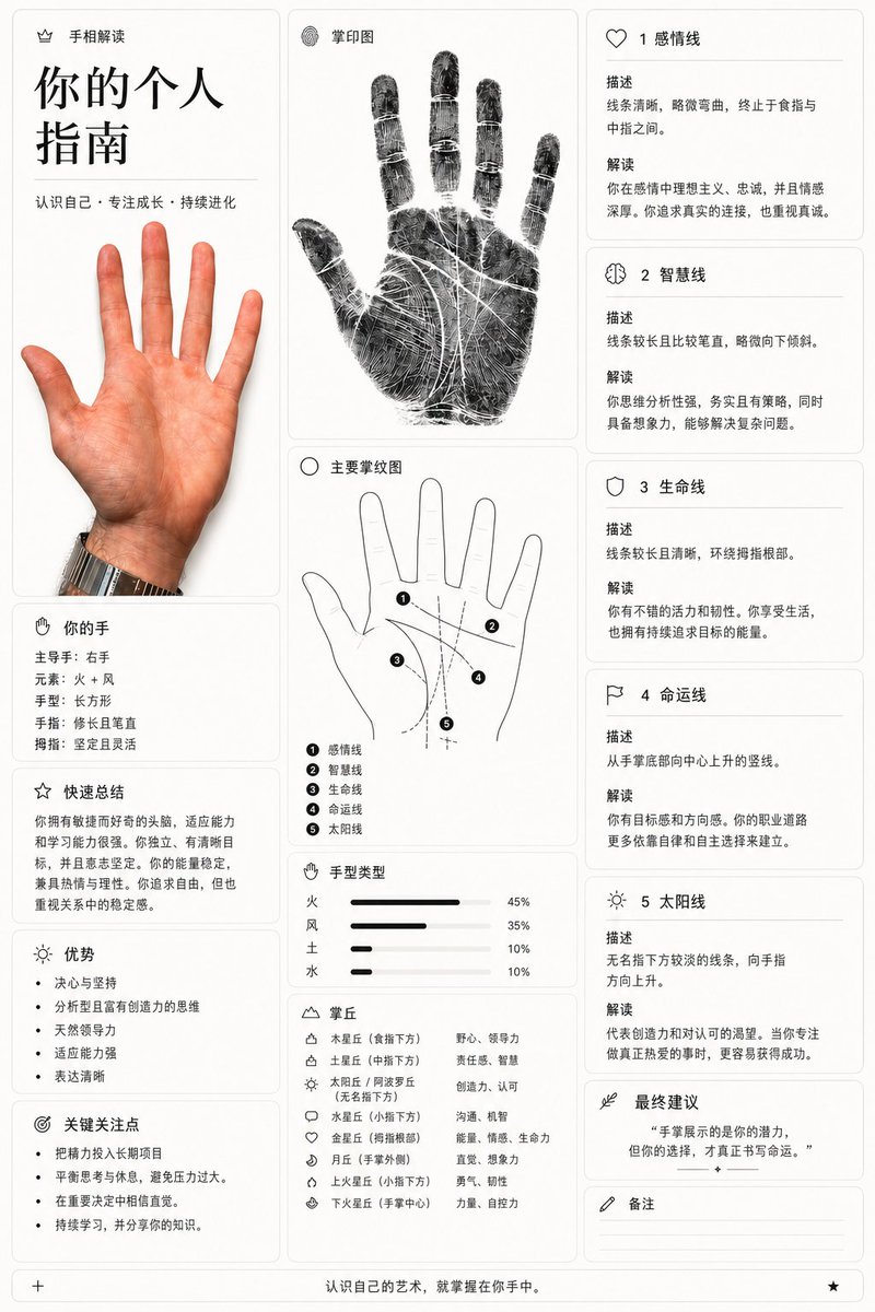 Infographic / Edu Visual - Personalized Palmistry Guide Infographic